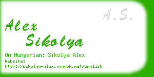 alex sikolya business card